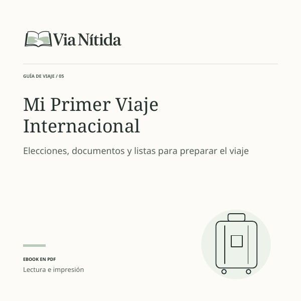 Portada de la guía Mi Primer Viaje Internacional
