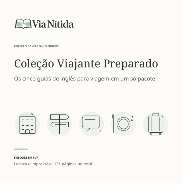 Capa da Coleção Viajante Preparado, com os cinco guias