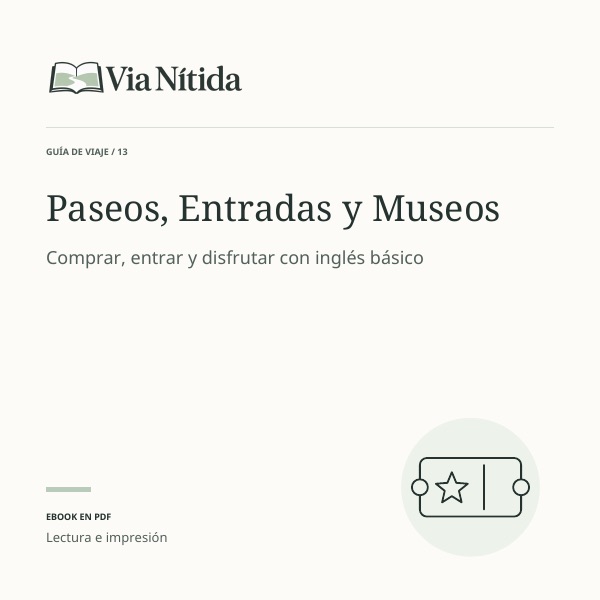 Portada de la guía Paseos, Entradas y Museos