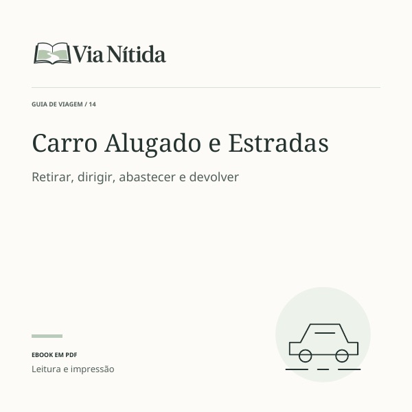 Capa do guia Carro Alugado e Estradas